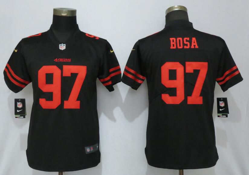 Women San Francisco 49ers #97 Bosa Black Nike Vapor Untouchable Player NFL Jerseys->pittsburgh steelers->NFL Jersey